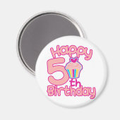 Alles Gute zum 5. Geburtstag! Magnet (Vorderseite/Rückseite)