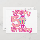 Alles Gute zum 5. Geburtstag! Postkarte (Vorne/Hinten)