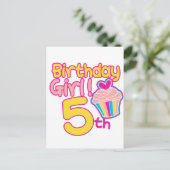 Alles Gute zum 5. Geburtstag! Postkarte (Stehend Vorderseite)