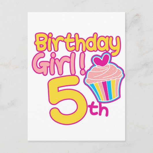 Alles Gute zum 5. Geburtstag! Postkarte (Vorderseite)