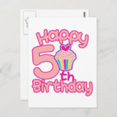 Alles Gute zum 5. Geburtstag! Postkarte (Vorne/Hinten)