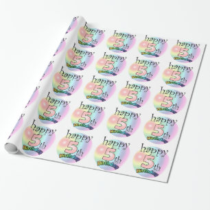 Alles Gute zum 5. Geburtstag (Rose) Geschenkpapier