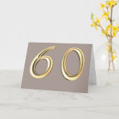 Alles Gute zum 60. Geburtstag, 60. 60. Karte (Gelbe Blume)