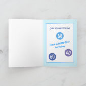 Alles Gute zum 60. Geburtstag Funny Cat Karte (Innenseite)