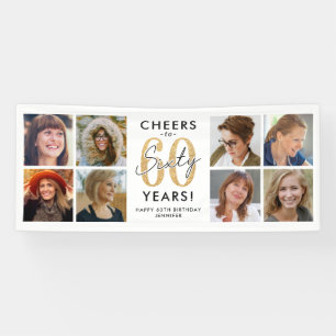 Alles Gute zum 60. Geburtstag Gold Foto Geburtstag Banner