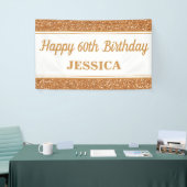 Alles Gute zum 60. Geburtstag Gold Glitzer Banner (Messeveranstaltung)