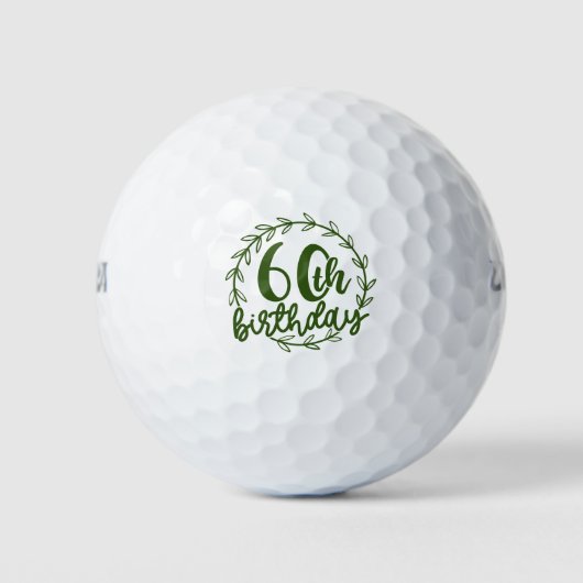 Alles Gute zum 60. Geburtstag Golfball (Vorderseite)