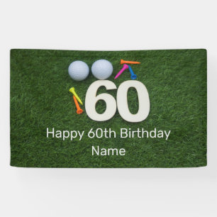 Alles Gute zum 60. Geburtstag Golfer mit Golfball  Banner