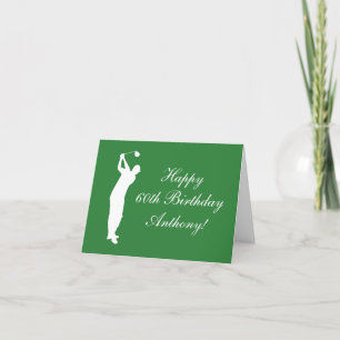 Alles Gute zum 60. Geburtstag Golfer Sport Par Dankeskarte