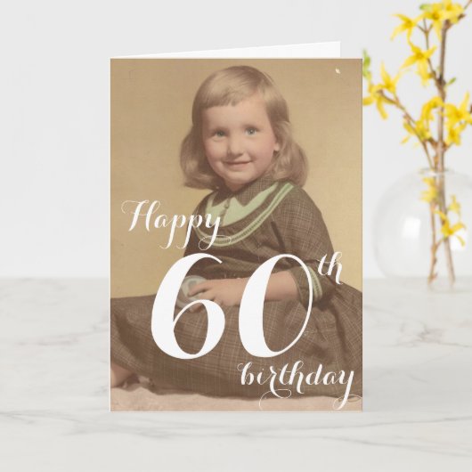 Alles Gute zum 60. Geburtstag Karte (Gelbe Blume)