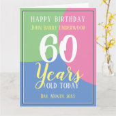 Alles Gute zum 60. Geburtstag Karte (Gelbe Blume)