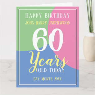 Alles Gute zum 60. Geburtstag Karte