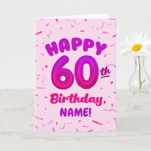 Alles Gute zum 60. Geburtstag Karte mit individuel