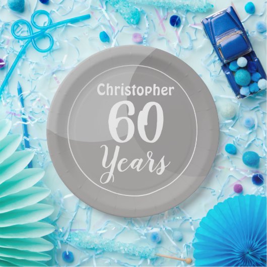 Alles Gute zum 60. Geburtstag Pappteller (Party)