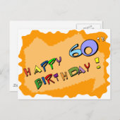 Alles Gute zum 60. Geburtstag! Postkarte (Vorne/Hinten)