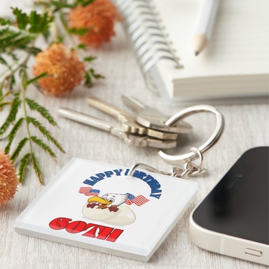 Alles Gute zum 60. Geburtstag Schlüsselanhänger (Vorderseite rechts)