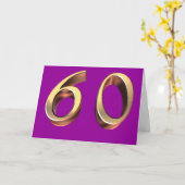 Alles Gute zum 60. Geburtstag, sechzig 60 Karte (Gelbe Blume)