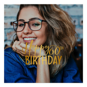 Alles Gute zum 60. Geburtstag Skript personalisier Poster