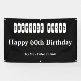 Alles Gute zum 60. Geburtstag Überraschungs-Party Banner