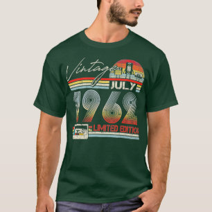 Alles Gute zum 60. Geburtstag Vintag Juli 1962 60 T-Shirt