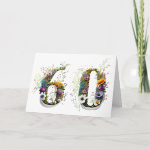Alles Gute zum 60. Geburtstag Wildblumen Alles Gut Karte
