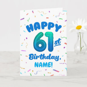 Alles Gute zum 61. Geburtstag Karte mit individuel