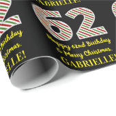 Alles Gute zum 62. Geburtstag & Frohe Weihnachten, Geschenkpapier (Rolleneckpunkt)