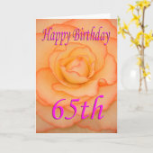 Alles Gute zum 65. Geburtstag der Blume Karte (Gelbe Blume)