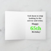 Alles Gute zum 65. Geburtstag Karte (Innenseite)