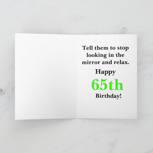 Alles Gute zum 65. Geburtstag Karte (Innenseite)