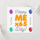 Alles Gute zum 65. Geburtstag Karte (Vorderseite/Rückseite Beispiel)