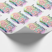 Alles Gute zum 65. Geburtstag (Rose) Geschenkpapier (Ecke)