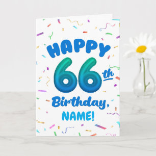 Alles Gute zum 66. Geburtstag Karte mit individuel