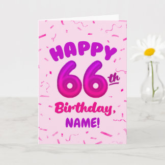 Alles Gute zum 66. Geburtstag Karte mit individuel