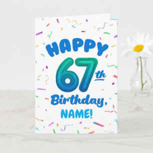 Alles Gute zum 67. Geburtstag Karte mit individuel