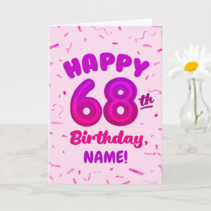 Alles Gute zum 68. Geburtstag Karte mit individuel