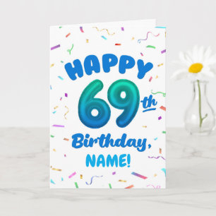 Alles Gute zum 69. Geburtstag Karte mit individuel