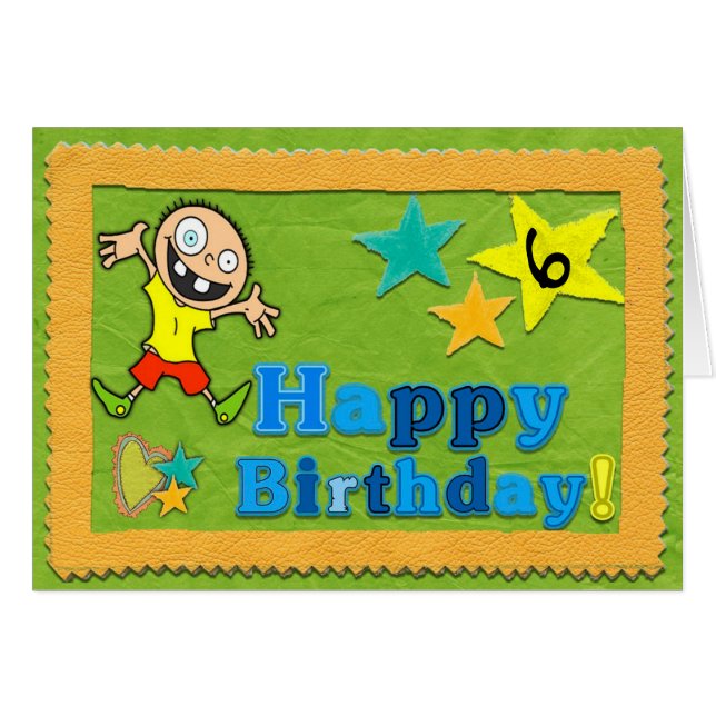 Alles Gute zum 6. Geburtstag (Vorderseite (Horizontal))