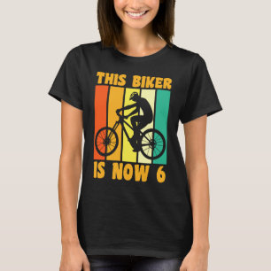 Alles Gute zum 6. Geburtstag 6 Jahre Altes Radfahr T-Shirt