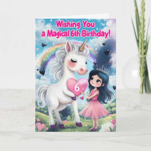 Alles Gute zum 6. Geburtstag Karte (Vorderseite)