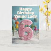 Alles Gute zum 6. Geburtstag Karte (Gelbe Blume)