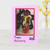 Alles Gute zum 6. Jubiläum, anpassbar Karte (Gelbe Blume)