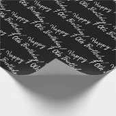 Alles Gute zum 70. Geburtstag auf schwarz Geschenkpapier (Ecke)