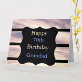 Alles Gute zum 70. Geburtstag Grandad Karte (Gelbe Blume)