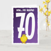 Alles Gute zum 70. Geburtstag Karte (Gelbe Blume)