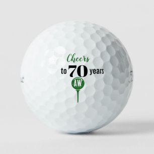 Alles Gute zum 70. Geburtstag mit personalisierten Golfball