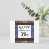 Alles Gute zum 70. Geburtstag Postkarte (Stehend Vorderseite)