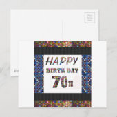 Alles Gute zum 70. Geburtstag Postkarte (Vorne/Hinten)
