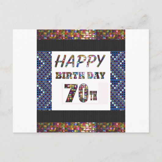 Alles Gute zum 70. Geburtstag Postkarte (Vorderseite)