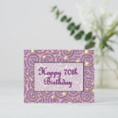 Alles Gute zum 70. Geburtstag Postkarte (Stehend Vorderseite)